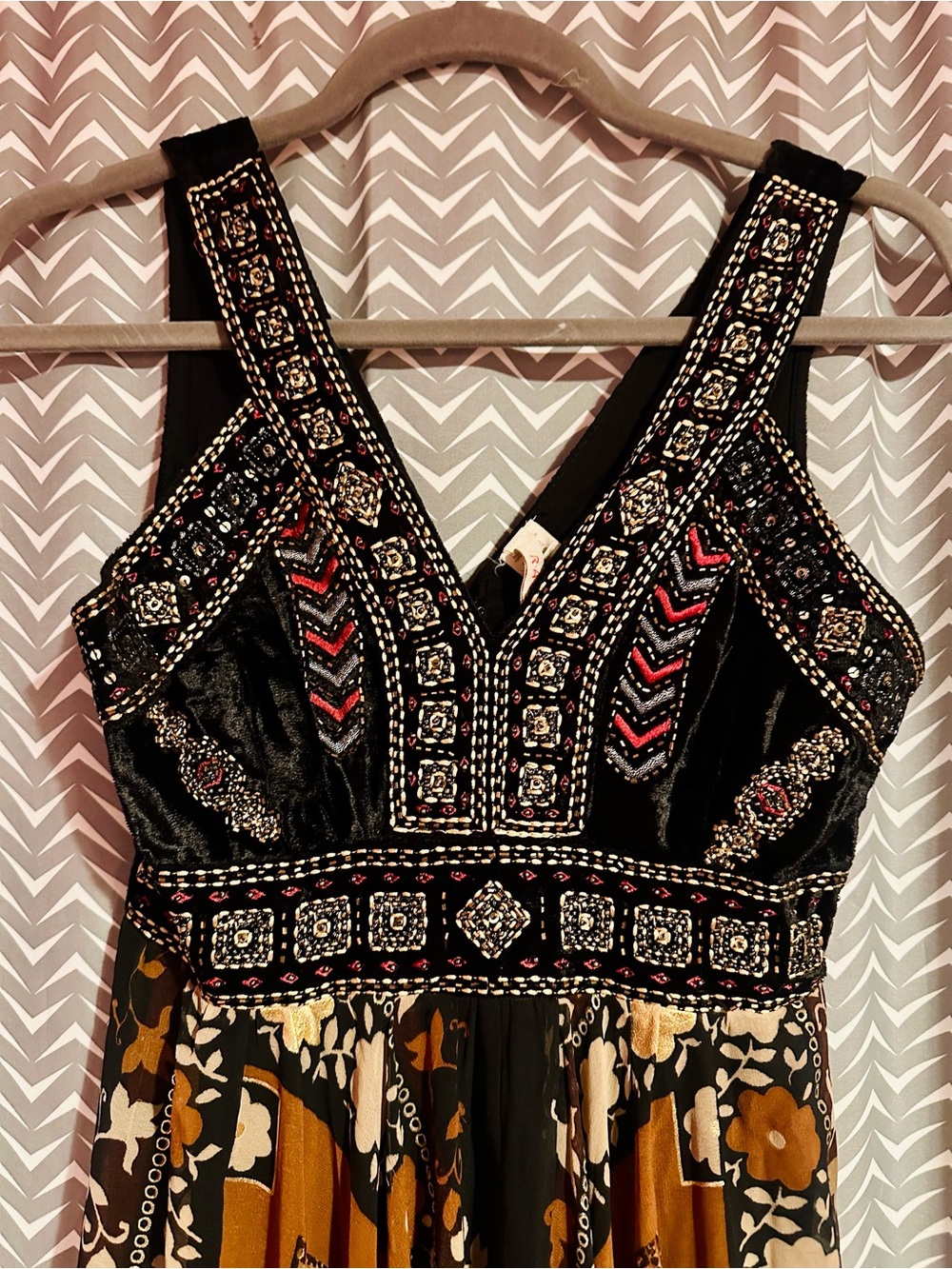 NWT Anthropologie / RAGA | Shenia Embroidered Maxi Dress, XSP - Picture 5 of 8